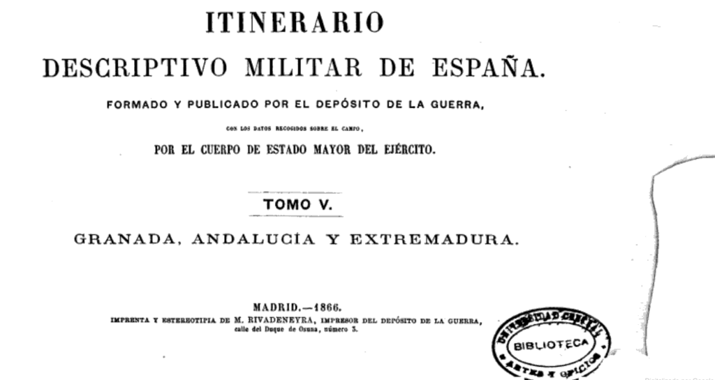 Itinerario Descriptivo Militar De Espa A Tomo V